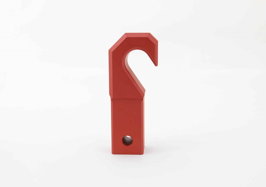 Weigh Safe Raw Machined Finish Tow Hook WS-HK-CER-Red - Red Cerakote Towing Recovery AL
