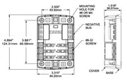 Blue SEA Positive Distribution Bus Fuse Block 5030-BSS - Stblade 6Circ GND