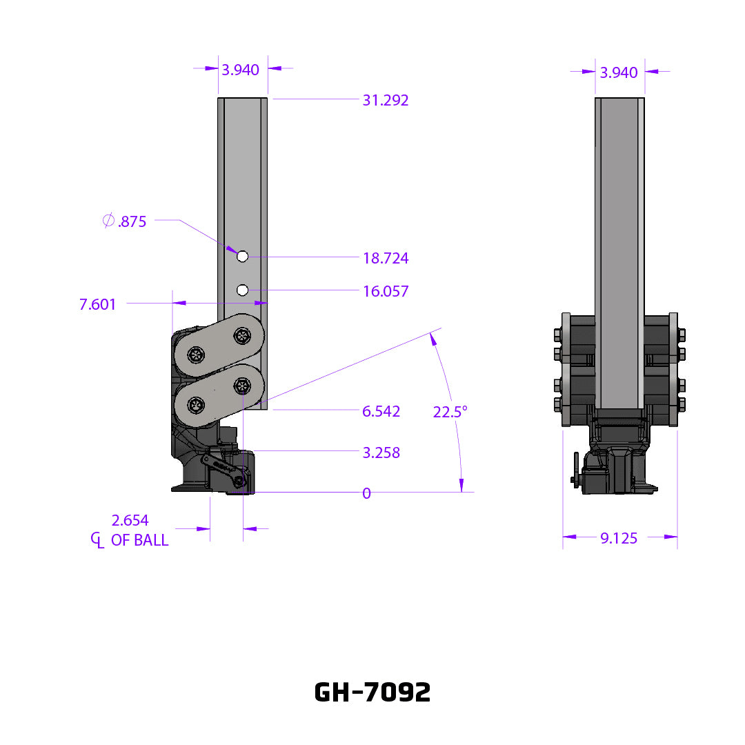 GEN-Y Hitch Durable Powder Coat Finish Gooseneck Trailer Coupler GH-7092 - Spartan Torsion-Flex Manual Latch