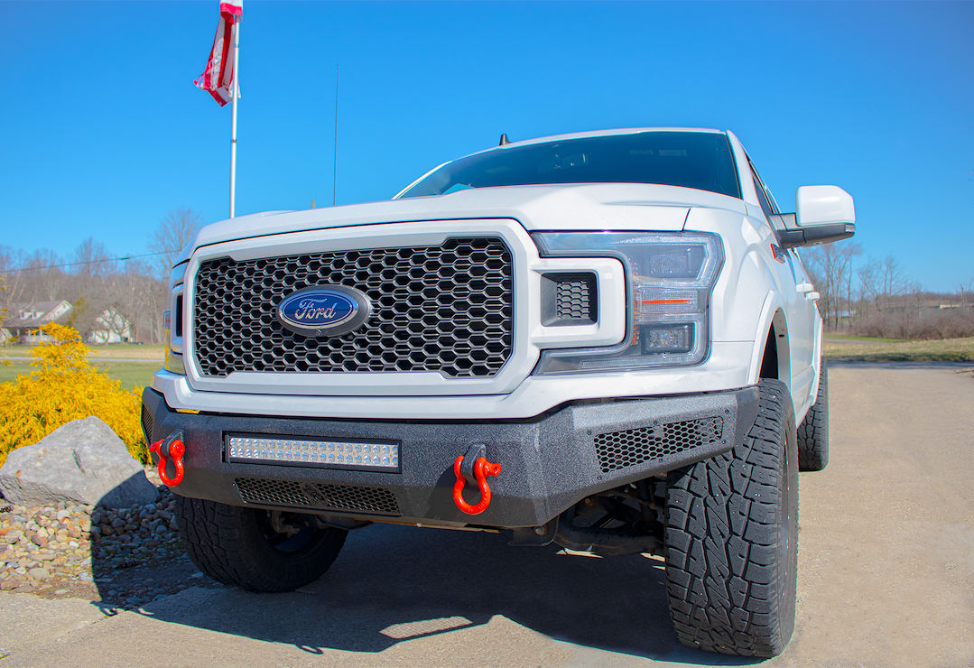 Fishbone LED Light Mounts Bumper FB22390 - 2018-2020 Ford F150 Pelican Front