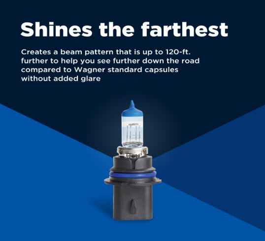 Wagner No Supplier Warranty Headlight Bulb BP9005LBLX2 - Premium Forward Lighting Halogen