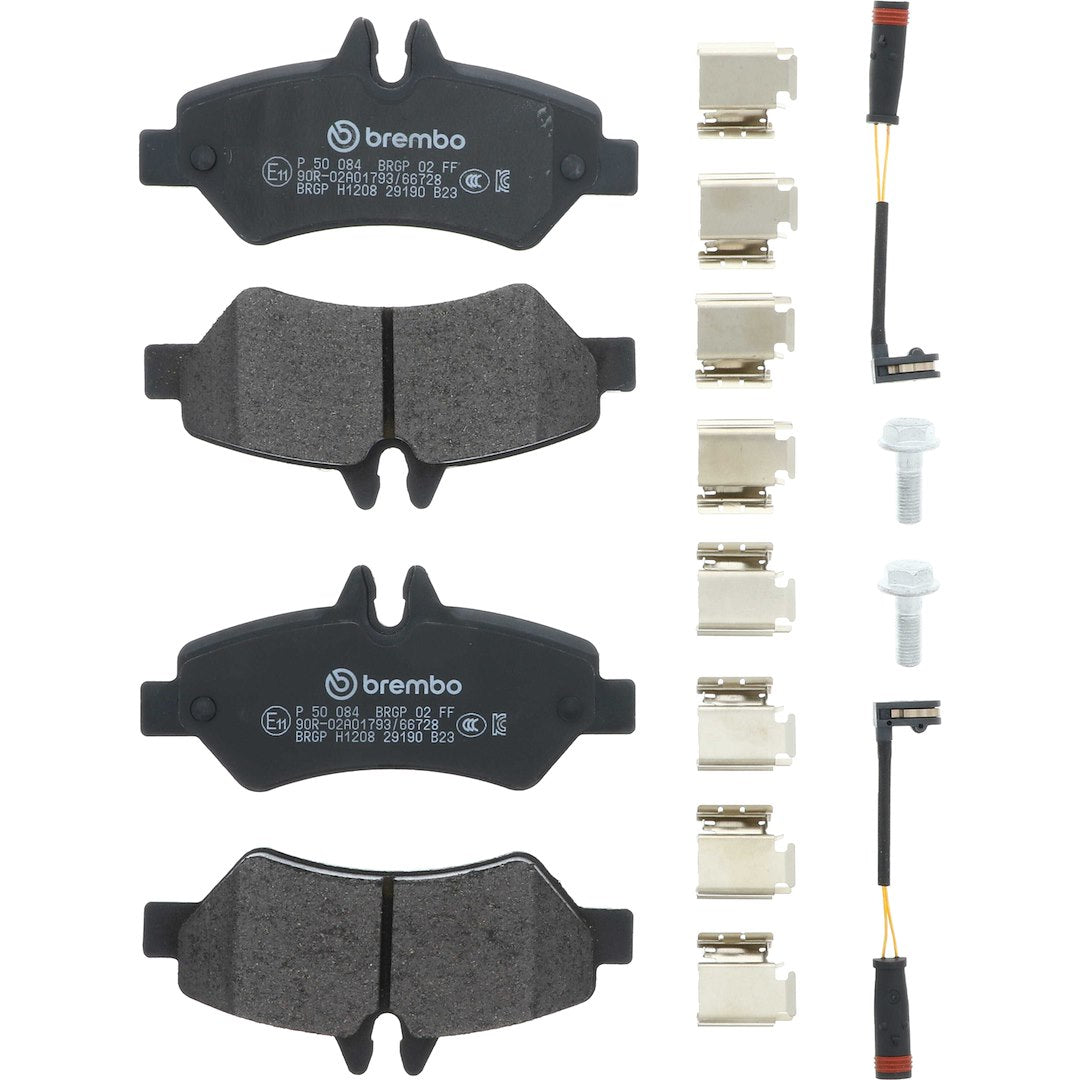 Brembo Premium Low-Met OE Equivalent Pad Brake Pad P50084 - Disc Set