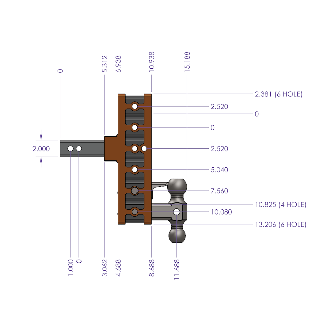 GEN-Y Hitch Most Versatile Hitch Trailer Hitch Ball Mount GH-325 - Mega-Duty Shank 10 Drop 1.5K TW