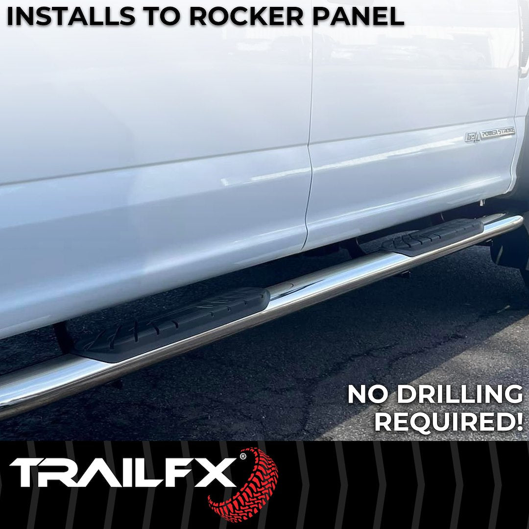 Trailfx Limited Lifetime Warranty Nerf Bar A1001S - Oval Bent End Pss
