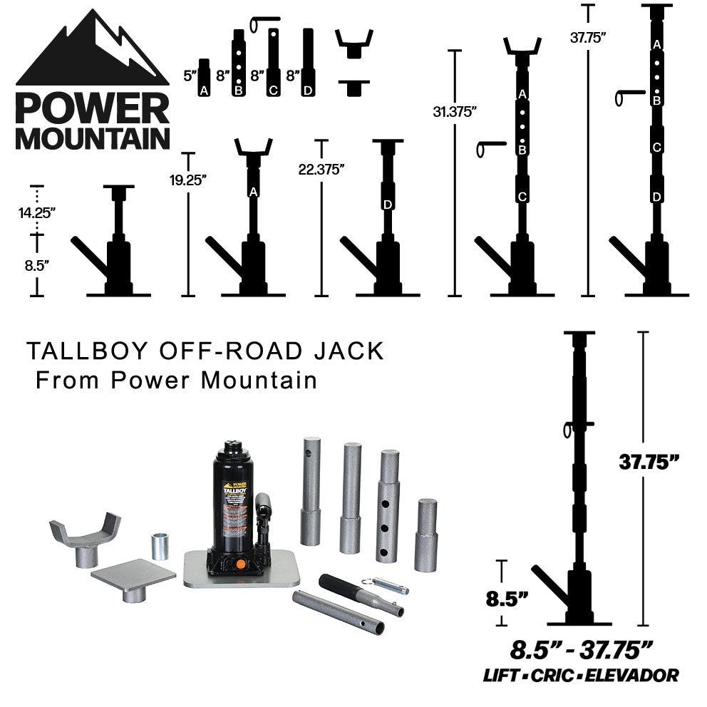 Bulldog Winc Oversize Base Plate For Safety Jack 50015 - 15PC Tallboy Off Road