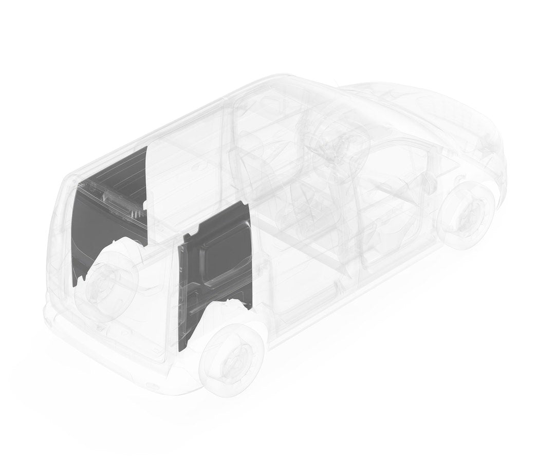 Legend Fleet Lightweight And Precision-Cut Van Wall Liner 714-114-2613 - Gray Insulated Duratherm