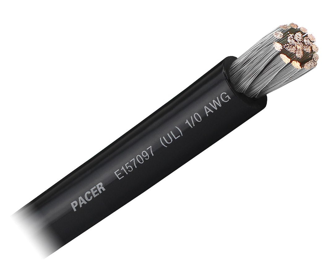 Pacer No Supplier Warranty Battery Cable WUL1/0BK-25 - UL BK TC Wire 25FT RL