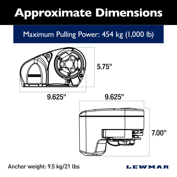 Lewmar DIY Ready Windlass 6657011108 - PRO-Series 1000G 12V G4