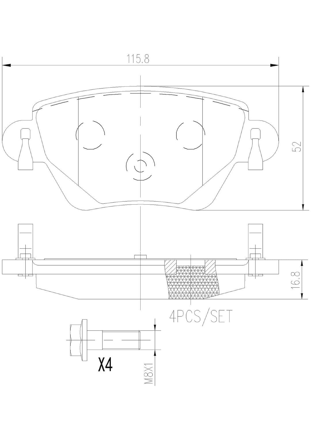 Brembo Premium Low-Met OE Equivalent Pad Brake Pad P24059N - Disc Set