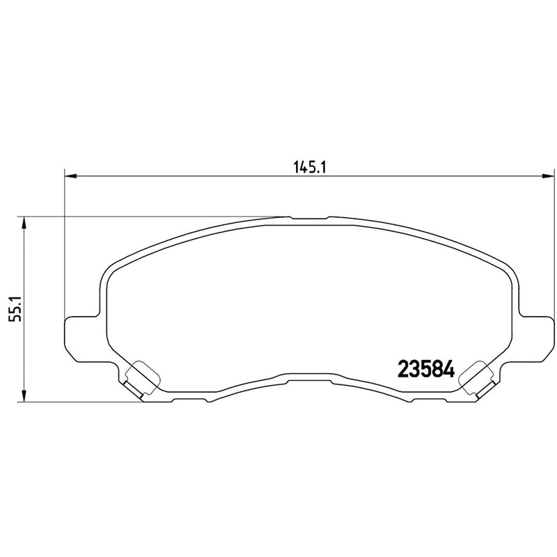 Brembo Premium Low-Met OE Equivalent Pad Brake Pad P54030X