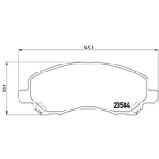 Brembo Premium Low-Met OE Equivalent Pad Brake Pad P54030X