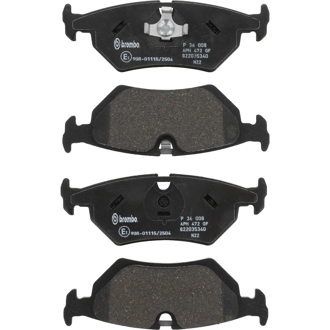 Brembo Premium Low-Met OE Equivalent Pad Brake Pad P36008 - Disc Set