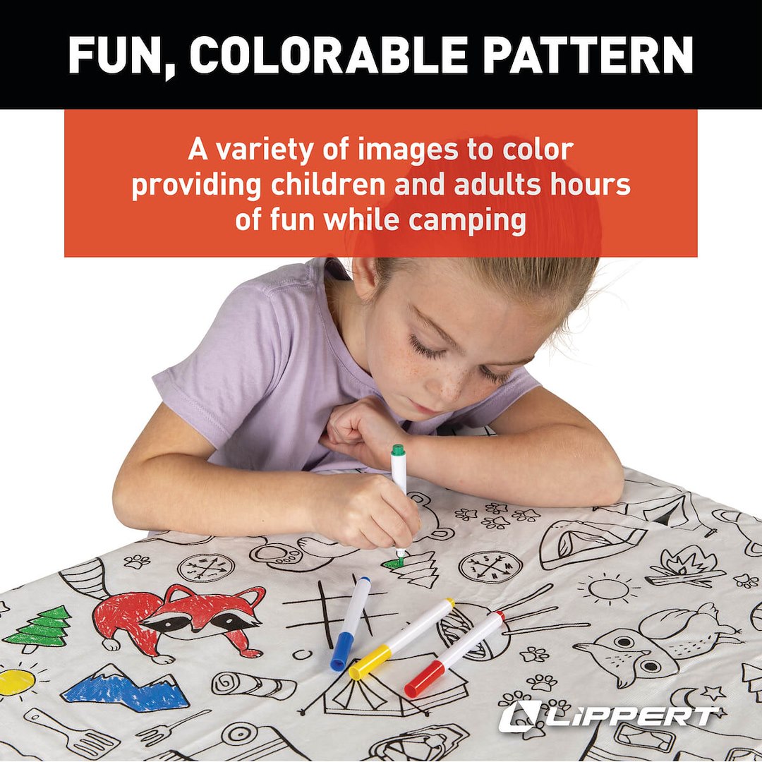 Lippert Comp Waterproof And Stain Resistant Tablecloth 2023051696 - Elastic Vinyl WI