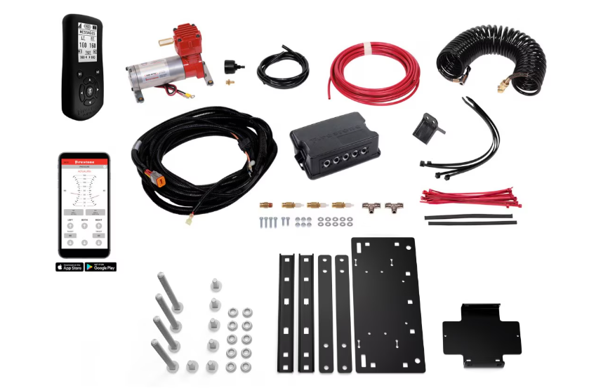Firestone Environmentally Sealed ECU Helper Spring Compressor Kit 2934 - Air Command Dual Remote App Heavy