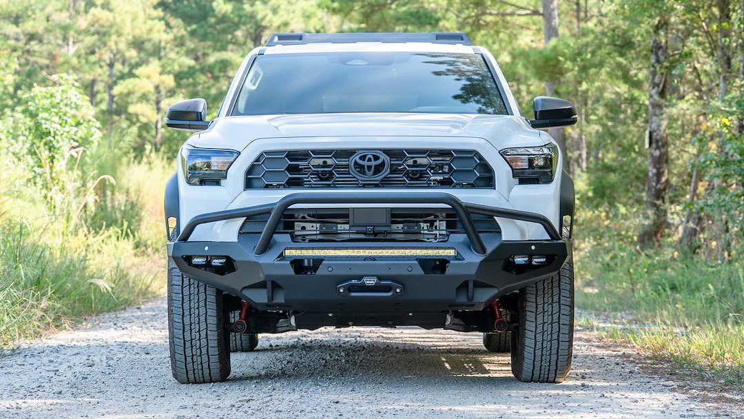 FAB Fours Two Integrated D-Ring Mounts Bumper T425-X6852-1 - Toyota 4Runner Matrix Front Sensor
