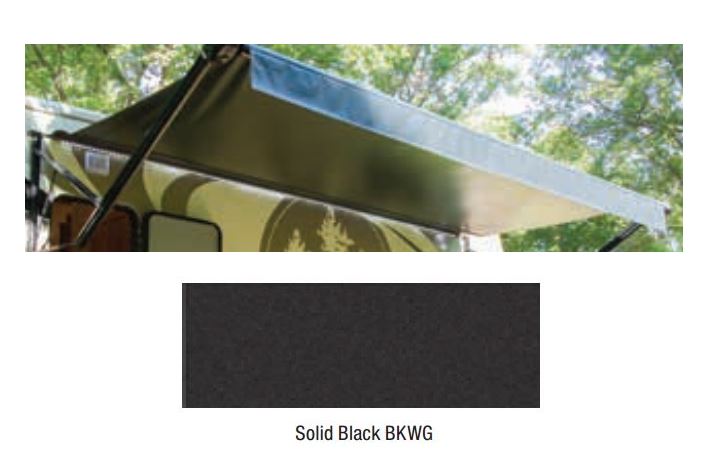 Lippert Comp Heat-Welded Leak-Resistant Seams Awning Fabric V000524712 - Canvas-14 Blksolid-Prepflex-Tube