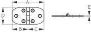 SEA DOG Made In USA Boat Door Hinge 201030-1 - Stainless 2-3