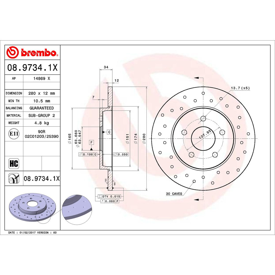 Brembo Components Not Hazardous To Health Brake Kit KTX0095