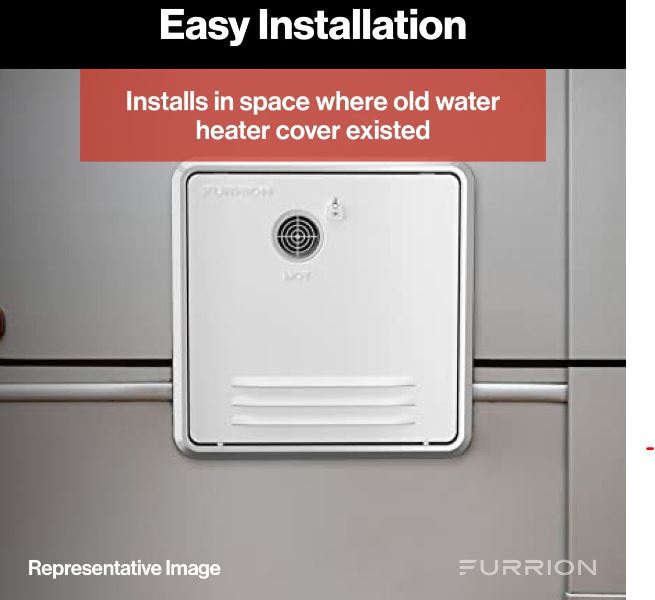 Furrion LLC VibrationSmart™ And ClimateSmart™ Water Heater Access Door FWH46EA-BL-AM - Black 18.1 18.1 Retrofi