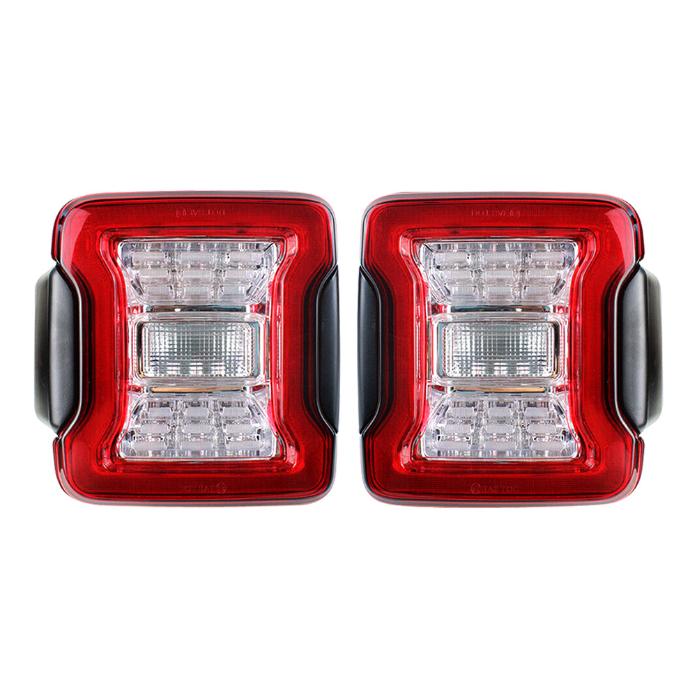 American MOD Cool Style And Sporting Elements Tail Light Assembly Amjpca03302 - Clear Led Lights