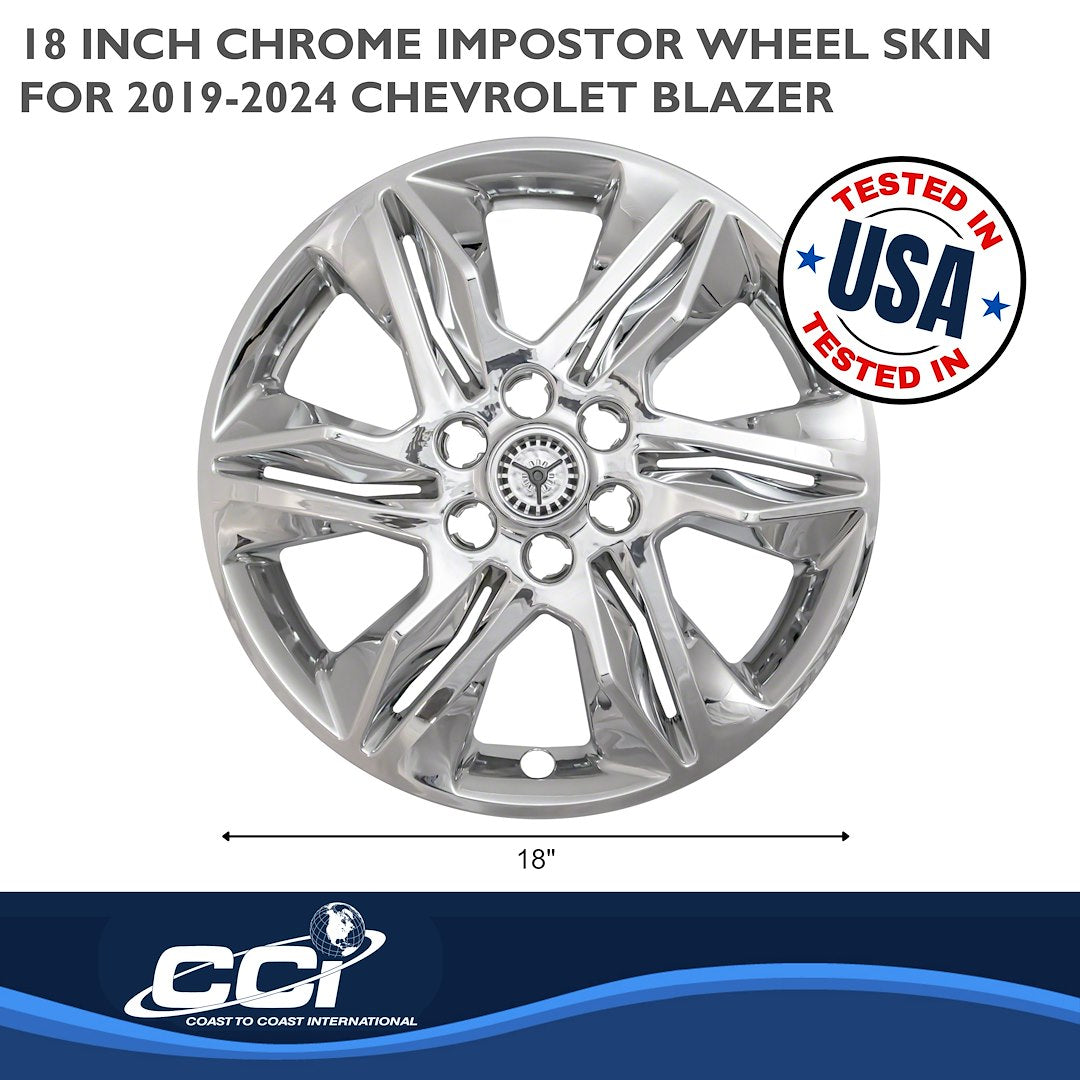 Coast2Coast Limited Lifetime Warranty Wheel Skin Iwcimp438X - Chrome WS 19-22 Blazer 18 Spl Spk