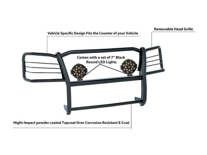 Black Horse 17GT25MA-PLB Grille Guard