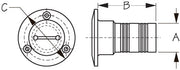 SEA DOG No Supplier Warranty Boat Deck Filler Cap 351320-1 - Stainless Cast Hose Fill