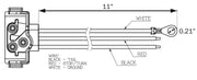 Optronics Easy To Install Trailer Light Connector Pigtail A47PBP - Right Angle Poly Bag