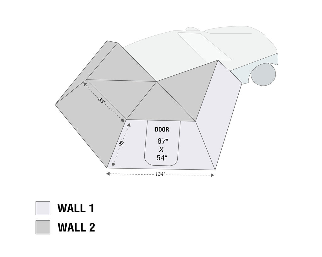 Overland VCL Heavy Duty Oversized Stakes Awning Extension Panel 18229909 - Nomadic 270 LT Wall Passen