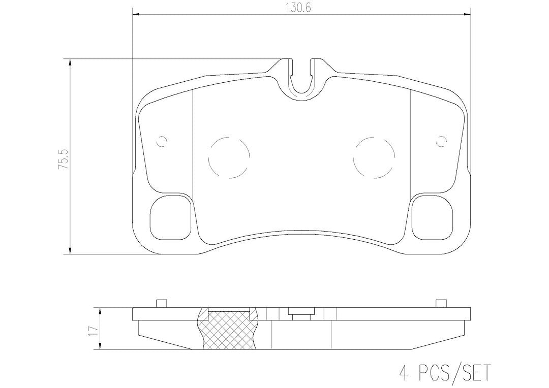 Brembo Premium Low-Met OE Equivalent Pad Brake Pad P65022N - Disc Set