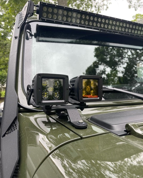 GO Rhino Easy no drill installation Light Bar Mounting Kit 730500T - 19-20 Jeep JL Jlu JT WS Lgt Mnt