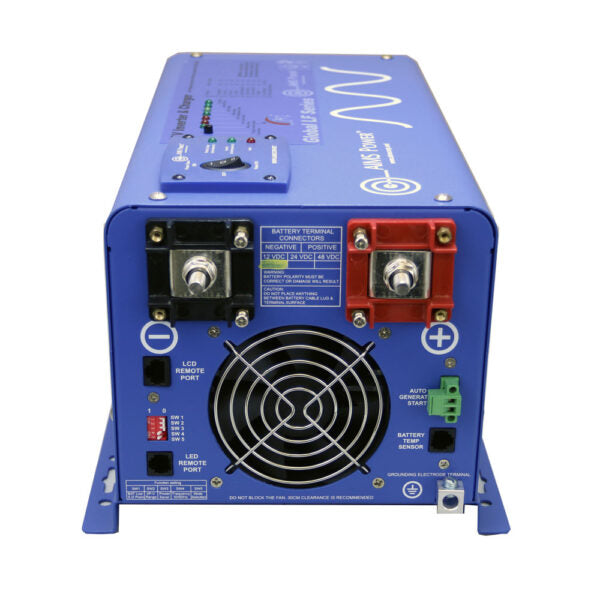 Aims Power Multiple Controlled Cooling Fans Power Inverter/ Battery Charger Picoglf30W12V120VR - 3000W Pure Sine LF Inv…