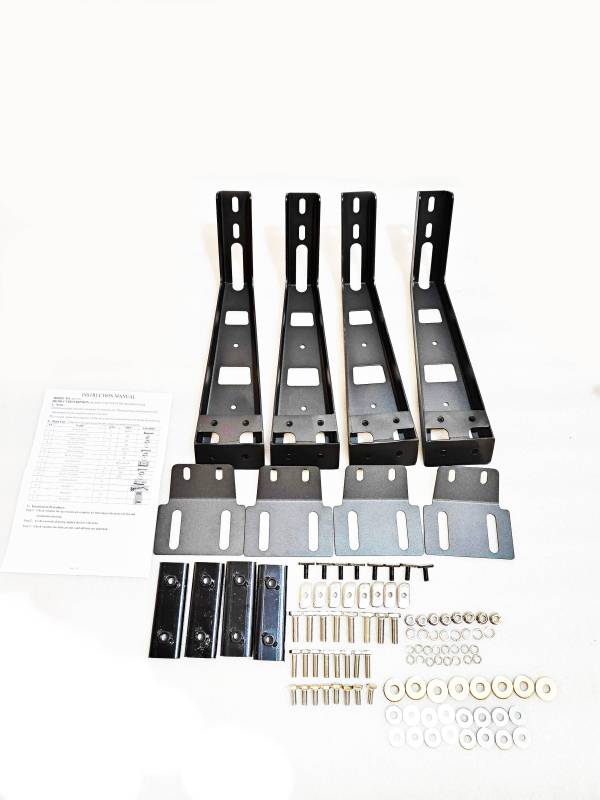 Black Horse Compatible With Truck Bed Rack Bed Cargo Rack Upright WHPB4 - Black Spike Pltfrm Tray Bkt