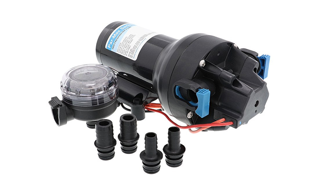 Jabsco Diaphragm Design Allows Dry Running Fresh Water Pump P501J-115S-3A - Parmax HD5 12V 5GPM 40PSI