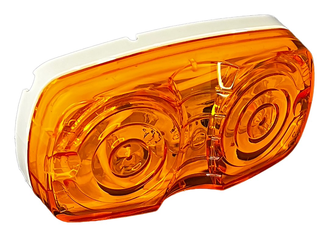 RV Designer Meets DOT Lighting Requirements Trailer Light L911 - Amber Double Bulls-EYE Led Marker