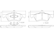 Brembo Premium Low-Met OE Equivalent Pad Brake Pad P24186N - Disc Set
