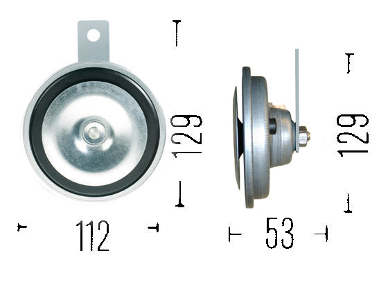 Hella Sharp Penetrating Tone Horn 002768082 - 12V 335HZ Ltone