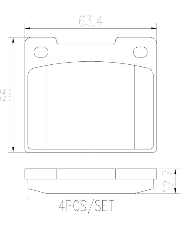 Brembo Premium Low-Met OE Equivalent Pad Brake Pad P86001N - Disc Set