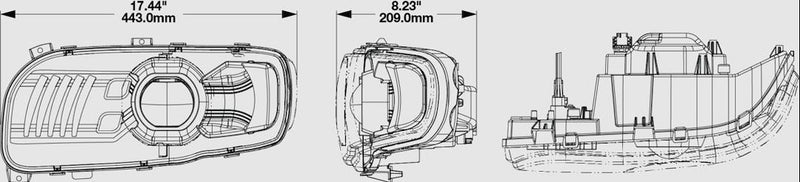 JW Speaker 0557171 Headlight Assembly - Black