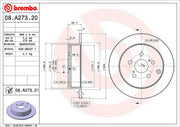 Brembo Components Not Hazardous To Health Brake Rotor 08A27321C02 - Disc