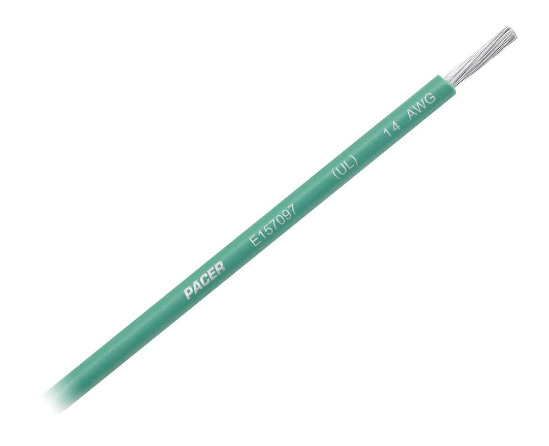 Pacer No Supplier Warranty Primary Wire WUL14GN-100 - 14 Awg UL GN TC 100FT RL