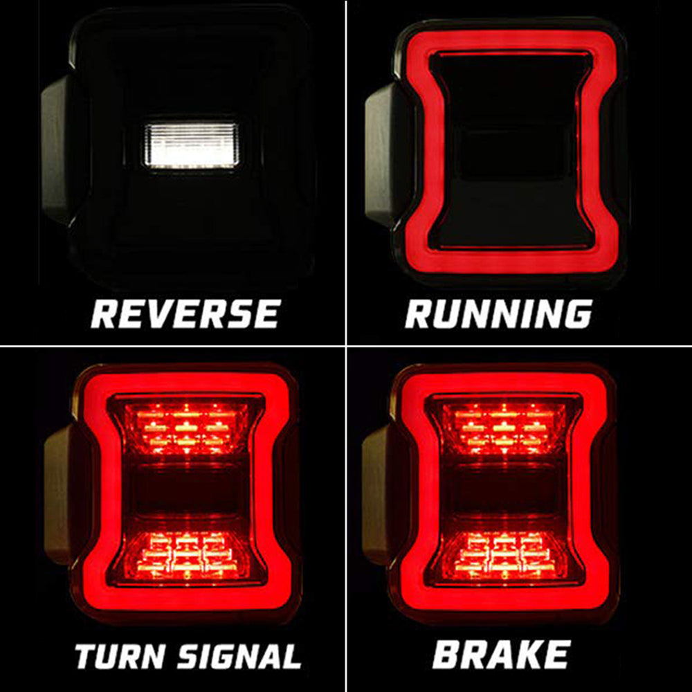 American MOD Cool Style And Sporting Elements Tail Light Assembly Amjpca03301 - Led Lights Smoked