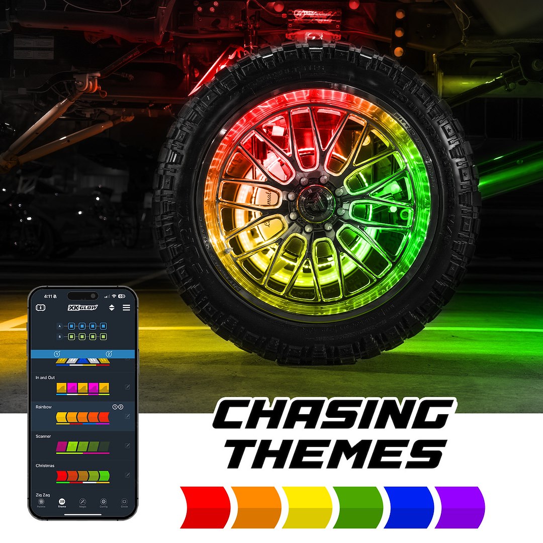 XK Glow Firmware Update Capability Wheel Light Ring MX-Wheel-KIT - Xkmax Rgbw Lite