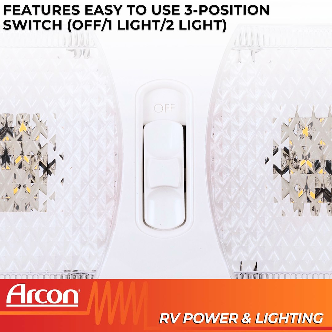 Arcon Sleek Compact Design Interior Light - LED 20670N - Dbl EU-Lite Bwht Opt