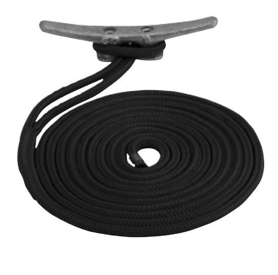 SEA DOG No Supplier Warranty Dock Line 302110015BK-1 - Double Braided Nylon