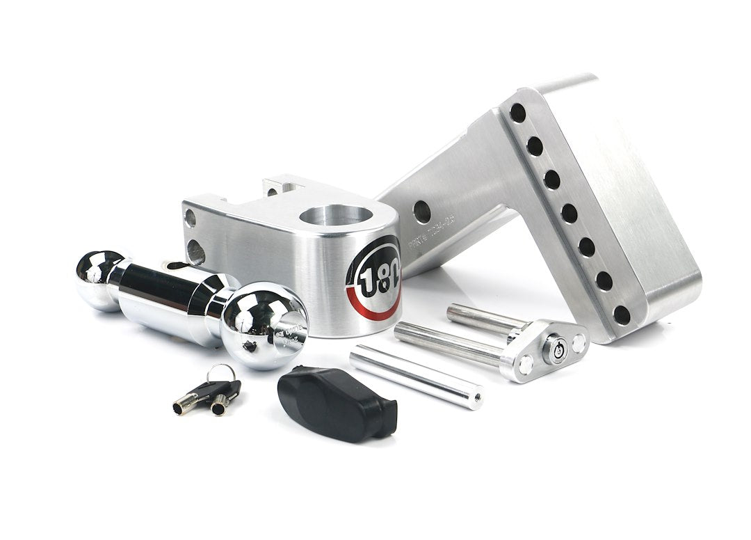 Weigh Safe Dual Pin Lock Plate Trailer Hitch Ball Mount CTB4-2.5 - 180 Degree Turnover Drop HI