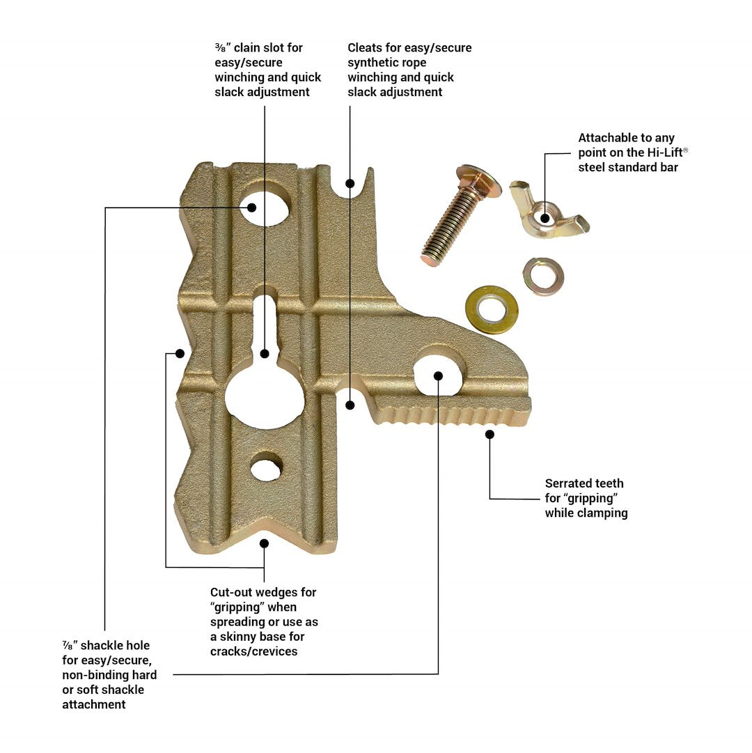 HI-Lift Jack Limited Lifetime Warranty Jack Spreader Attachment Wcsa-101 - Winch-Clamp-Spreader