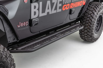 GO Rhino Made In USA Rugged Style Enhances Truck Appearance D60073T - Dominator D6 Sidesteps Cab Length