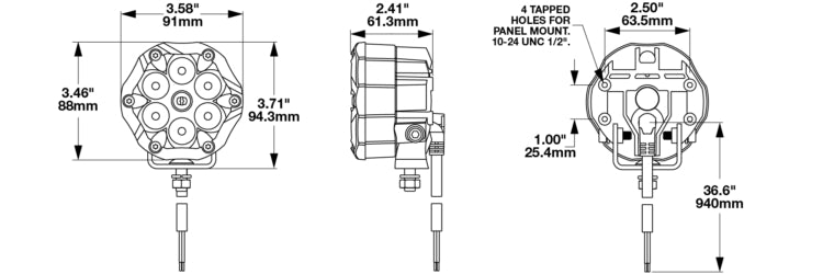 JW Speaker Easy To Install Driving/ Fog Light 0555353 - Trail Sport Kit