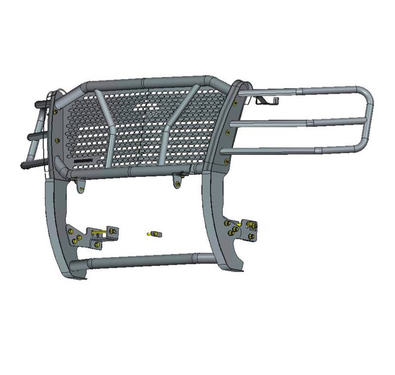 Black Horse No-Drill Required Grille Guard RU-Chsi07-B-KIT - 2007-2013 Chevrolet Silverado 1500